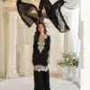 Sayuri Kajal Black Black Silk With Embnroidered Designer Top Bottom And Dupatta Usa