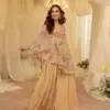 Sayuri Tamanna Gold Embroidery Indo Wester Dress Silk Aura Usa