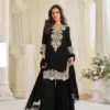 Sayuri Kajal Black Black Silk With Embnroidered Designer Top Bottom And Dupatta Usa