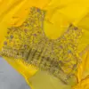 Yellow Georgette Ladies Dhoti Blouse Western Dress Silk Aura Usa