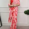 Buy WMN 7005 Satin Silk Floral Print Saree Silk Aura Usa