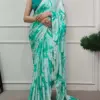 Buy WMN 7005 Satin Silk Floral Print Saree Online Silk Aura Usa