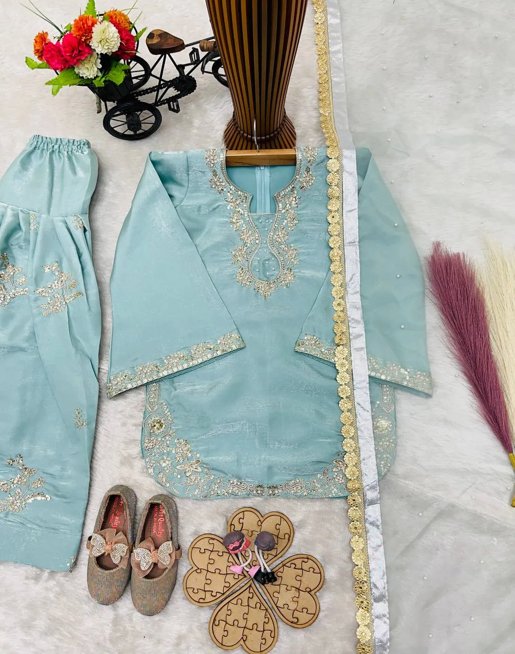 Buy Baby 248 Roman Silk Sequence Work Kids Wear Online Usa