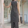 Buy Black Pure Cotton Floral Printed Kurti Pant Collection