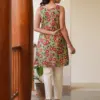 Buy Girl’s Olive Green Pure Cotton Floral Printed A-Line Tunic Usa Silk Aura