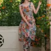Buy Ladies Multicolor Pure Cotton Floral Printed Straight Kurta Pant Set Usa