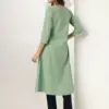 Green Pure Cotton Yoke Embroidery Kurta Women Collection