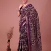 Buy WMN 7214 Wine Slub Silk Saree Surat Sarees Online USA