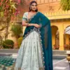 WMN 2008 Designed for Weddings & Festive Occasions Lehenga Set Combines Royal Paithani Embroidery - Usa