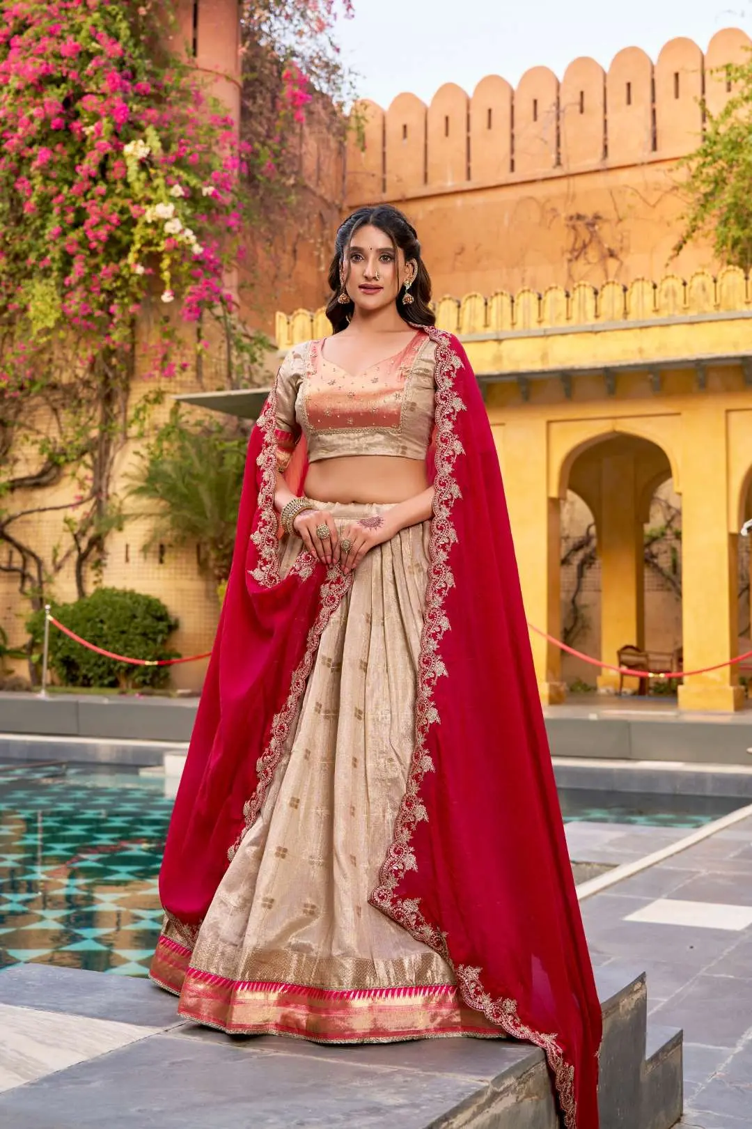 WMN 2008a Designed for Weddings & Festive Occasions Lehenga Set Combines Royal Paithani Embroidery - Usa