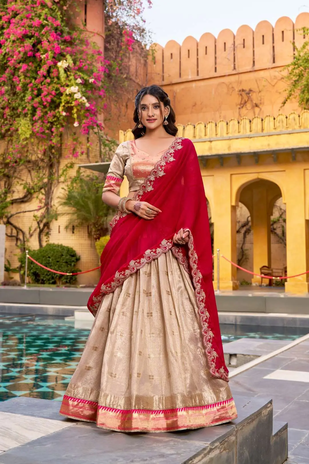 WMN 2008a Designed for Weddings & Festive Occasions Lehenga Set Combines Royal Paithani Embroidery - Usa