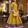 Buy Aradhna 2059 Rayon Printed Gold Readymade Gown Online Usa