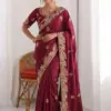 Kiara Mango Rangoli Silk Embroidery Work Saree Usa Online