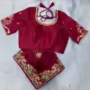 Kiara Mango Rangoli Silk Embroidery Work Saree Usa Online