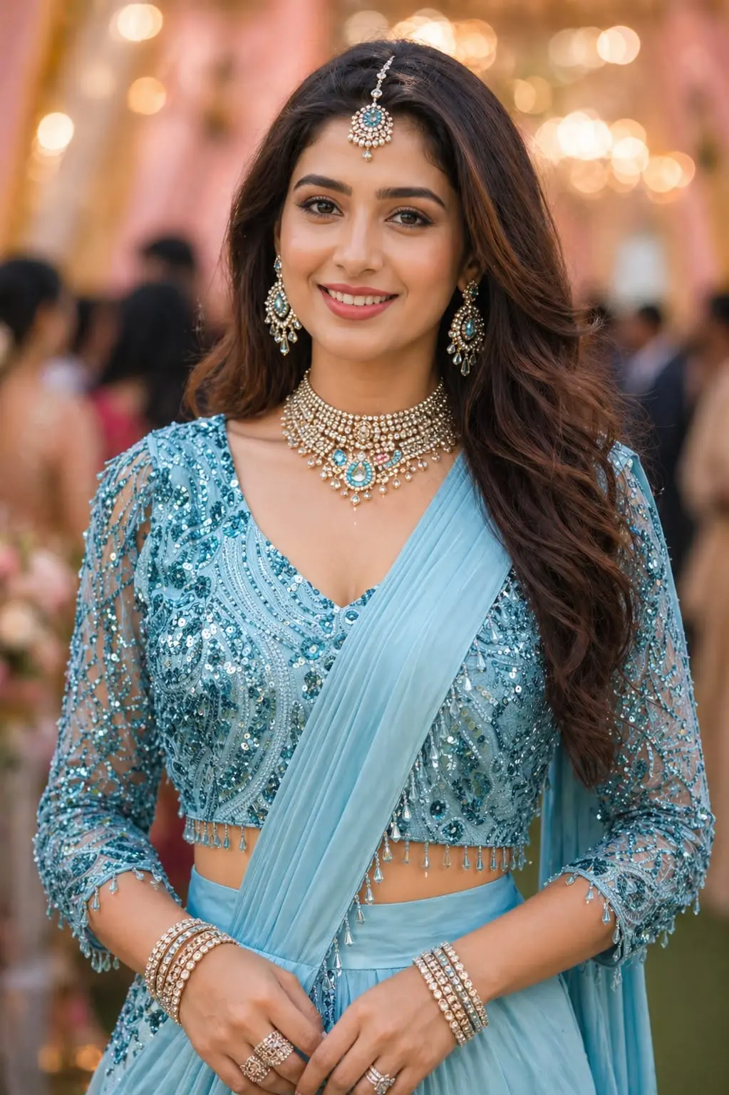 Buy Mrudangi Kreshva Lycra Ready To Wear Designer Saree Online Usa