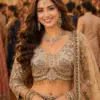 Buy Mrudangi Morni Vol 2 Real Net Peach Embroidery Bridal Lehenga Choli