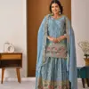 MRD 3092 Chinnon Silk Kurti Sharara Suit Dress Online Usa