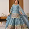 MRD 3092 Chinnon Silk Kurti Sharara Suit Dress Online Usa