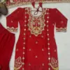 MRD 3041 Chinon Silk Kurti Palazzo Set Women Dress Online Usa