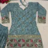MRD 3092 Chinnon Silk Kurti Sharara Suit Dress Online Usa