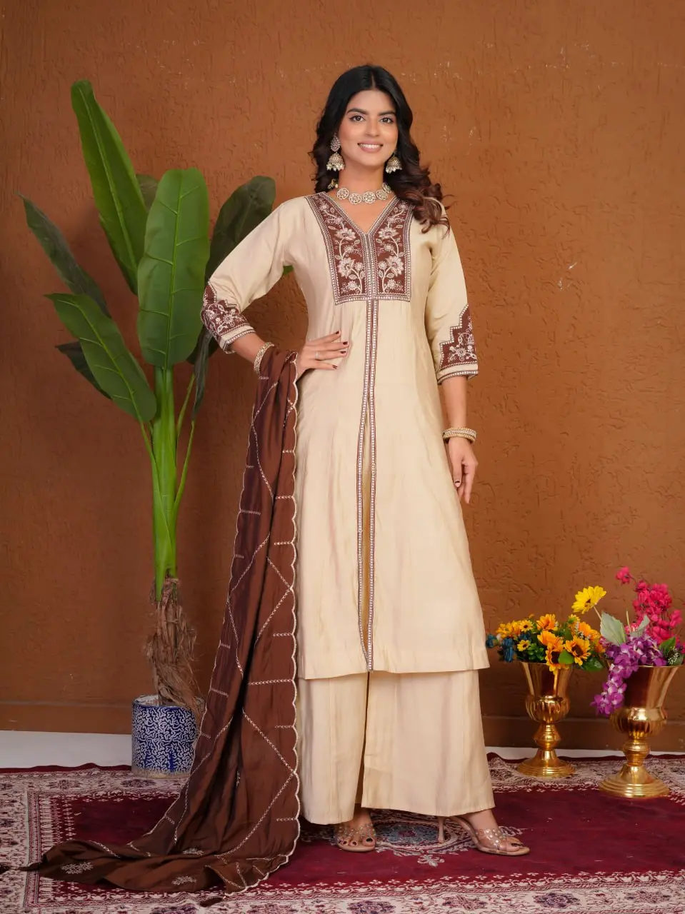 Lila 152 Roman Silk Anarkali Readymade Dress Wholesale