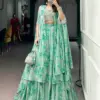 WMN 1144 Georgette Thread Embroidery Work Party Wear Lehenga Choli Usa