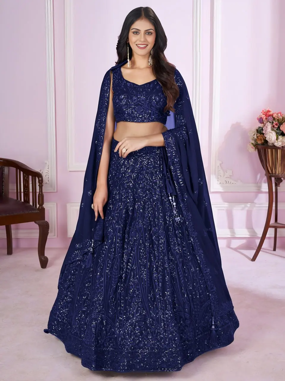 Zeel 5103 Soft Net Embroidery Work Wedding Wear Lehenga Choli Wholesale Usa
