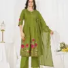 Lila 159 Cotton Thread Embroidery Anarkali Readymade Dress