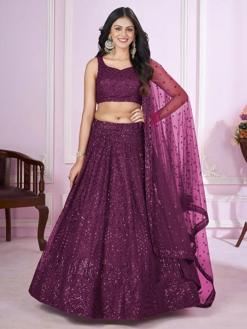 Zeel 5103 Soft Net Embroidery Wedding Wear & Party Wear Lehenga Choli Usa