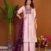 Lila 152 Roman Silk Embroidery Anarkali Readymade Dress Collection Usa