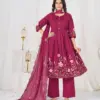 Lila 159 Cotton Thread Embroidery Work Anarkali Readymade Dress Collection