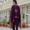 Lila 125 Roman Silk Embroidery Work Readymade Dress Collection Usa