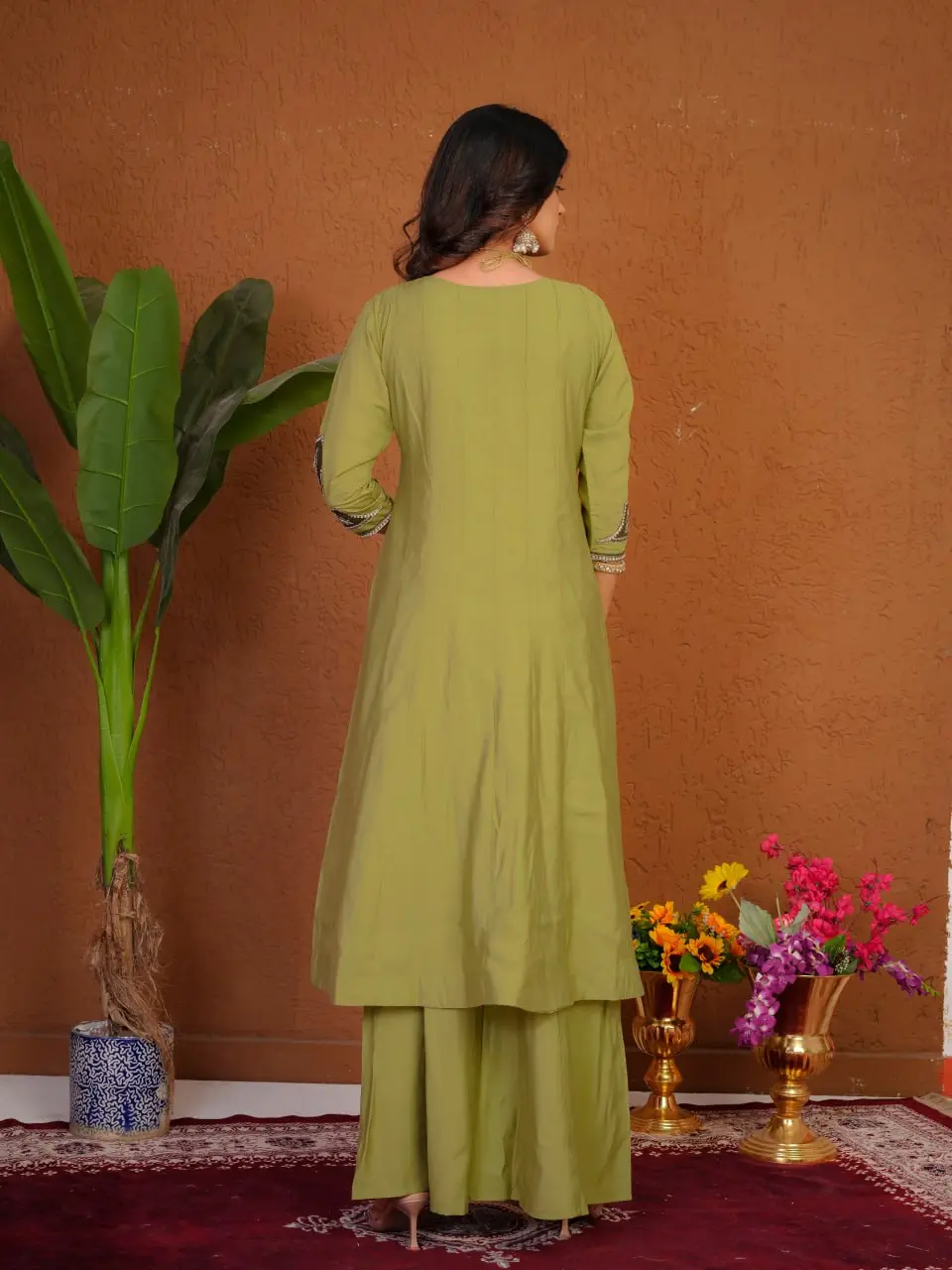 Lila 152 Roman Silk Embroidery Work Anarkali Readymade Dress