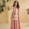 Sayuri 10071 Chinon Silk Embroidery Pakistani Gharara Suit With Dupatta Usa
