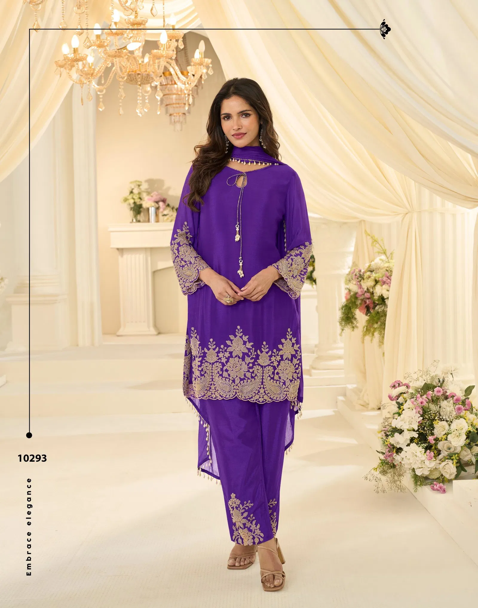 Sayuri Beads Chinon Silk With Beads Work Top Bottom Dupatta Collection Usa