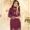 Sayuri Beads Chinon Silk With Beads Work Top Bottom Dupatta Wholesale Usa