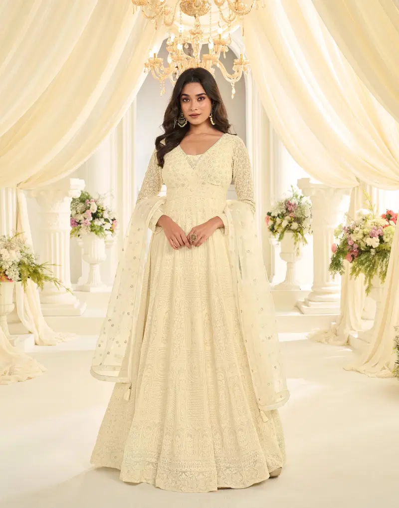 Sayuri Shabina Georgette With Wedding Embroidery Gown Collection Usa