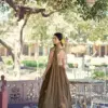WMN 1469 Antraa Marble Party Wear Thread Work Ready To Wear Lehenga Saree