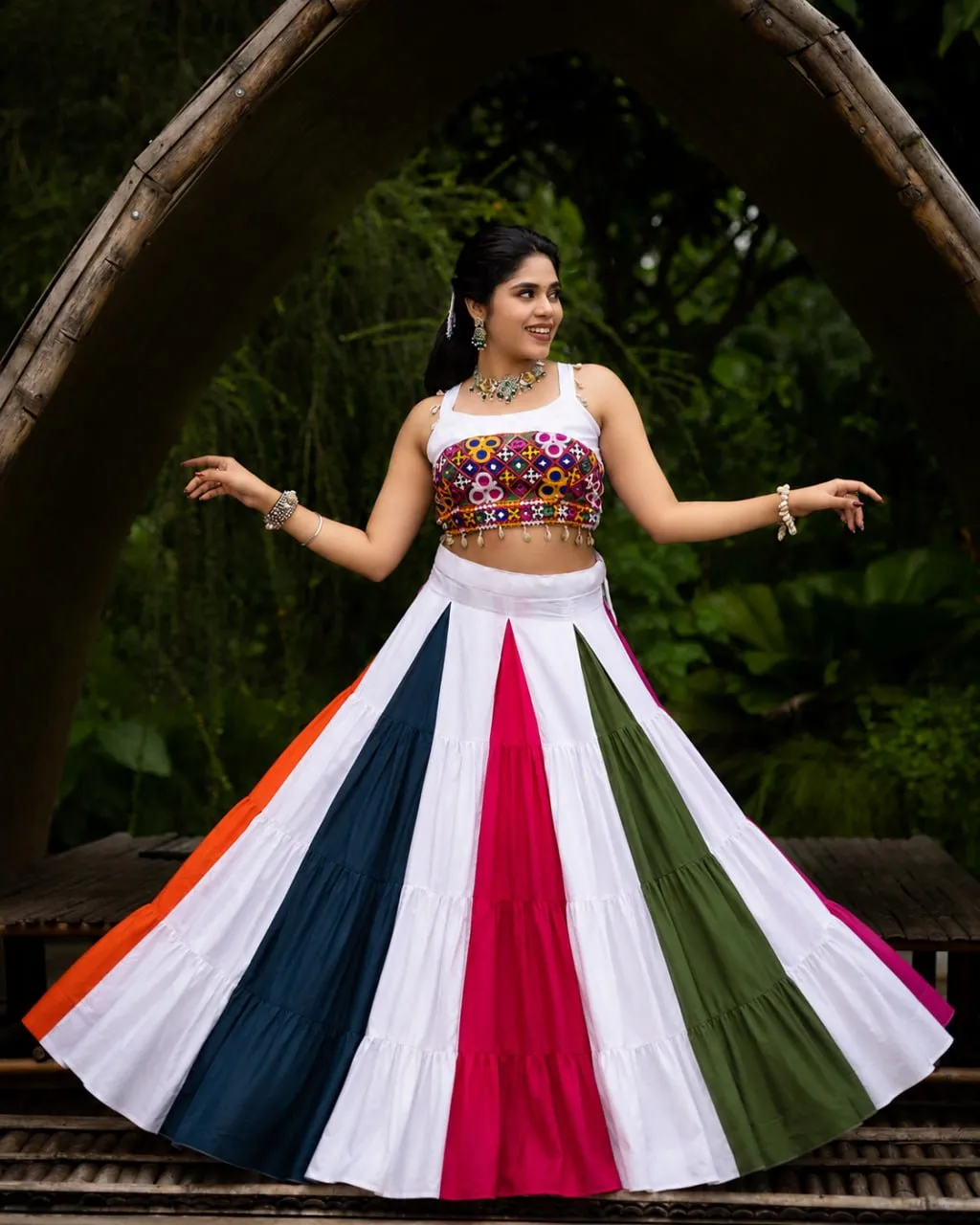 WMT 7702 Rayon Cotton Multi Designer Navratri Chaniya Choli Usa