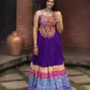 WMT 8065 Rayon Cotton Gamthi Work Navratri Fancy Garba Dress