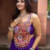 WMT 8065 Rayon Cotton Gamthi Work Navratri Fancy Garba Dress